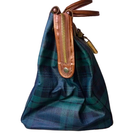 RALPH LAUREN Blackwatch Plaid Overnight Boston Weekend Doctors CarryOn Suitcase - Picture 7 of 17